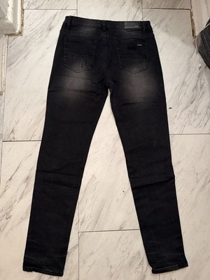 Pre-Owned Amiri Mx1 Distressed Blue Patched Jeans In A Size 36 | eBay