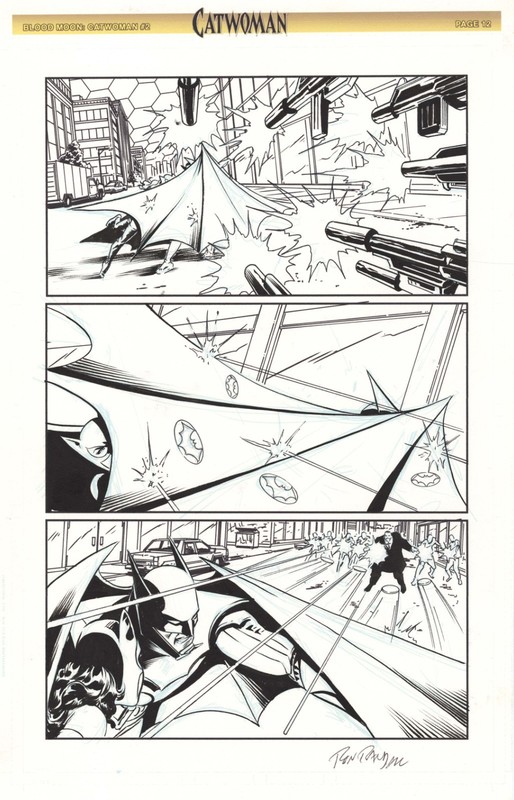 Randall CONVERGENCE CATWOMAN 2 pg 12 SEXY CATWOMAN saved by KINGDOM COME BATMAN