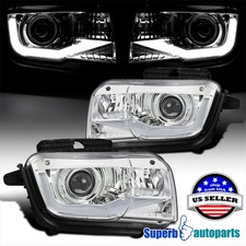 Fits 2010-2013 Chevy Camaro Led Tube Replacement Projector Headlights Pair