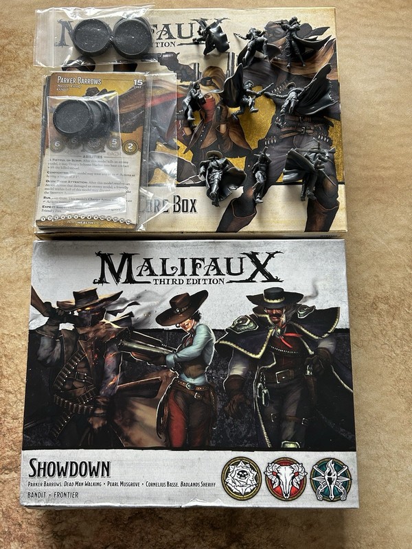 Malifaux (M3E) Parker Core Box and Showdown Assembled Bandit Lot