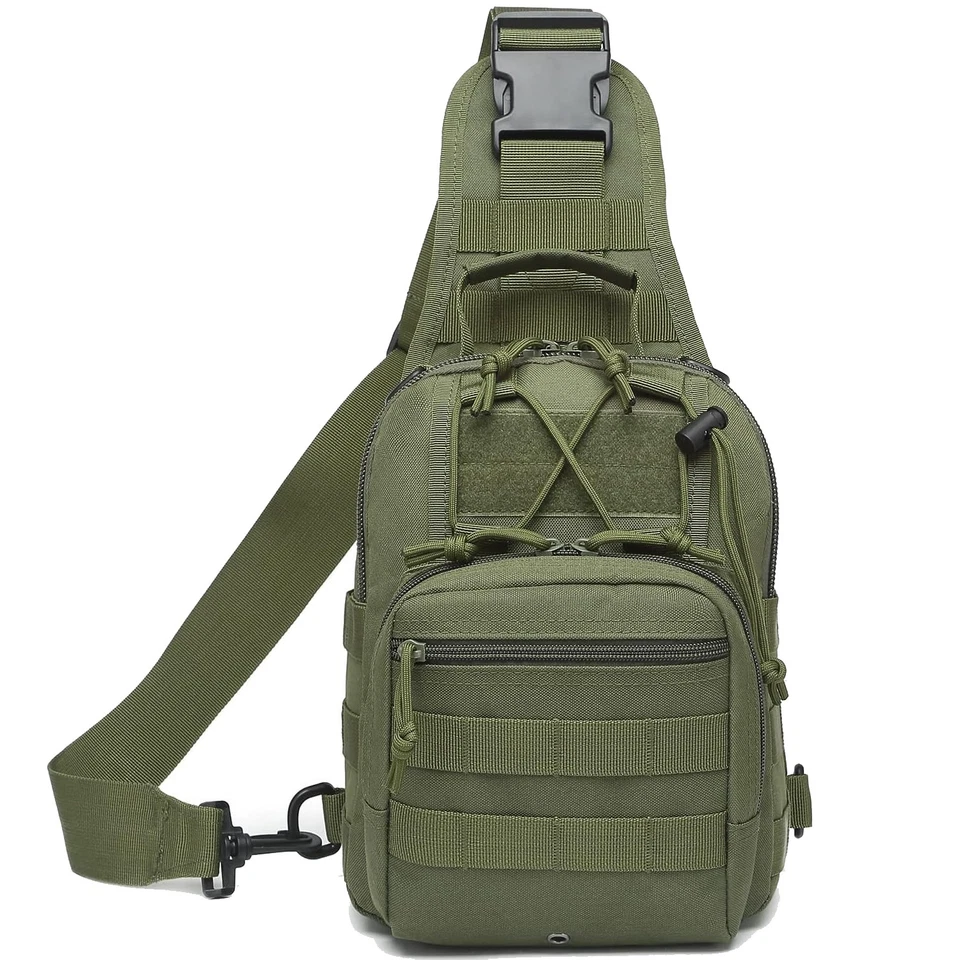 Bolso Molle táctico al aire libre Mochila Bolsa deportiva Paquete Eslinga Hombro Pecho Funda Foto 3 de 4