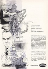 1959 Raytheon: Microwave Power Vintage Print Ad