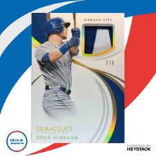 2019 Panini Immaculate Immaculate Swatches Ryan O'Hearn /8 Kansas City Royals