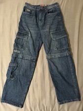 BRAND NEW EMPYRE W:28 Zip Off Jeans, Loose Fit, Washed Blue