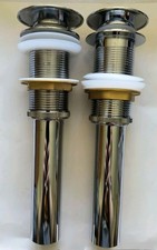 2 Pack Push Seal Pop Up Drain Stopper without Overflow Bathroom Sink Chrome Read