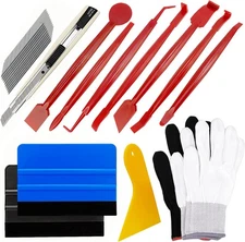 Automotive Vinyl Wraps Tools Tint Film Kit with 2 Pairs Vinyl Wrap Gloves, 4Inch