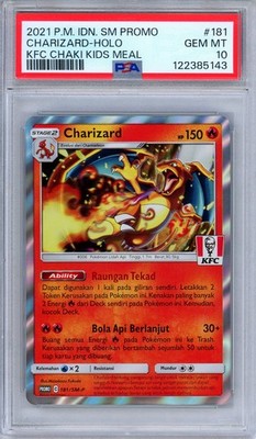 PSA 10 Charizard 181/S-P KFC Chaki Kids Meal Promo Holo Indonesian
