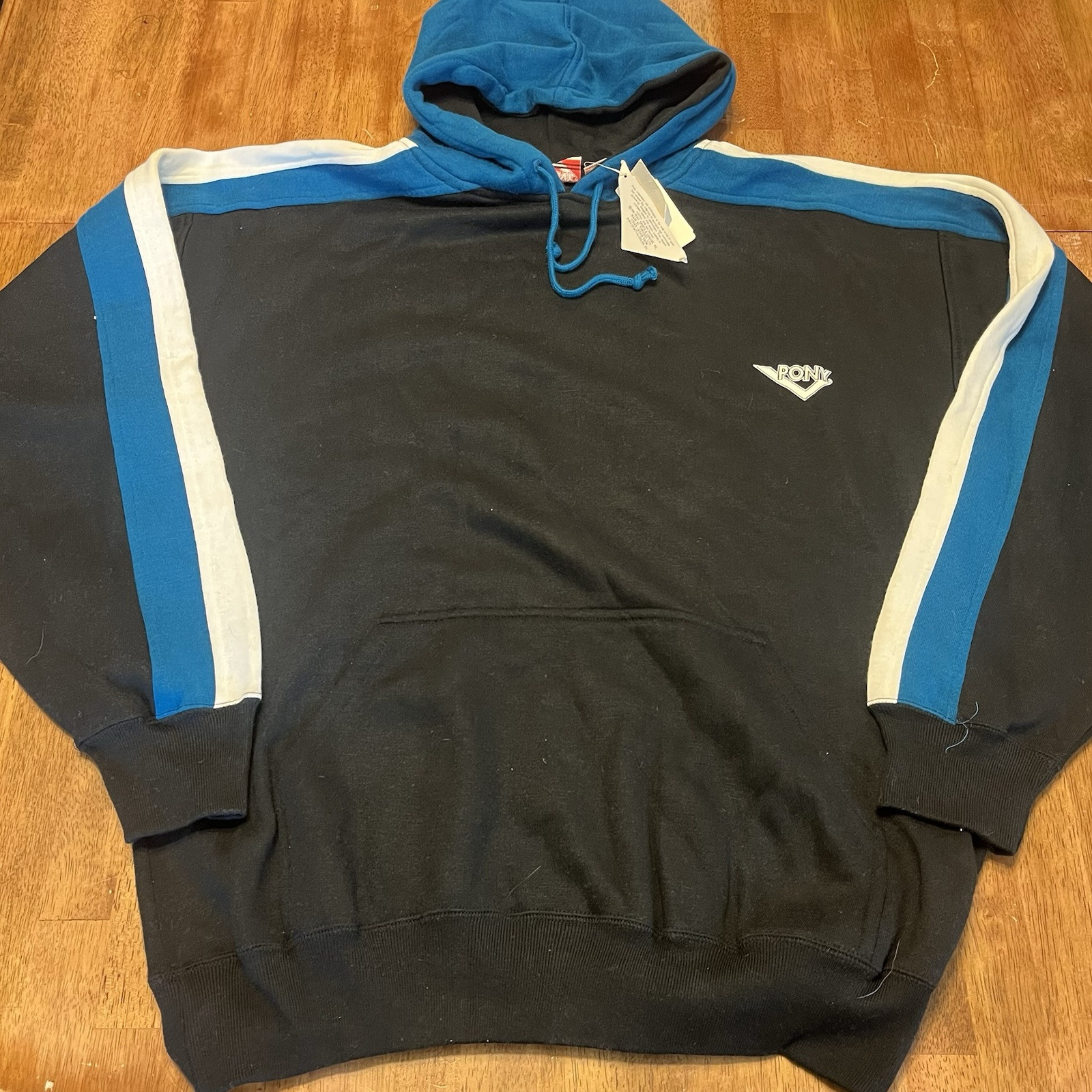 Felpa nera con cappuccio Y2K nuova marca pony uomo donna maglione sportivo grande