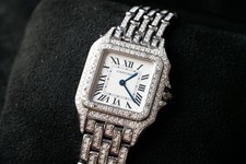 Cartier Panthere Custom Diamond Case & Bracelet 2025 Box & Papers / Brand New 