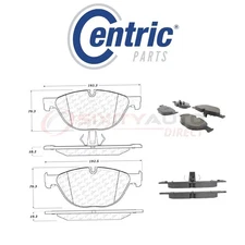 Centric Posi Quiet Metallic Brake Pads w Shims for 2011-2015 BMW 740i 3.0L ai