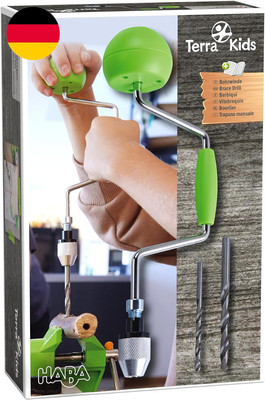 HABA Terra Kids Bohrwinde - Kinder Werkzeug Holz-Bohrer - Ergonomie Für Kleine K