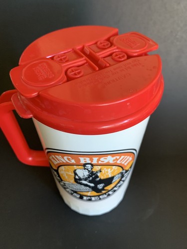 RARE Vintage King Biscuit Blues Fest Conoco Insulated Whirley Travel Mug Drink - Picture 4 of 11