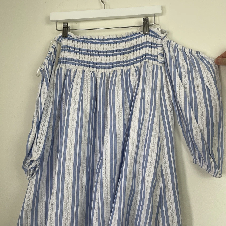Romeo + Juliet Dress Women’s Small Blue White Stripe Babydoll Boho Fairycore - Image 3 of 4