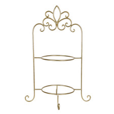 2 Tier Gold Afternoon Tea Stand Cake Patisserie Metal Mother's Day Wedding Party