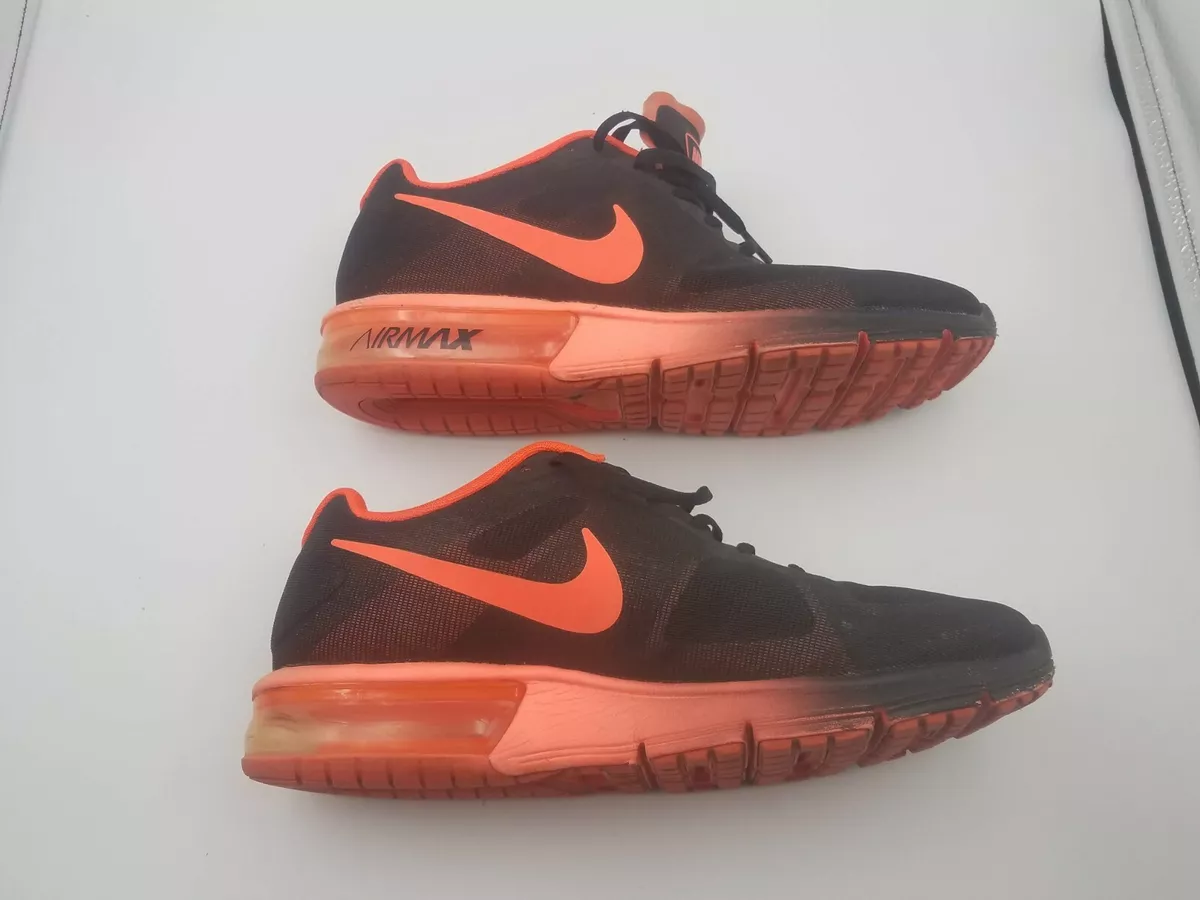 Nike Air Max Sequent Running Black Orange 719912 012 SZ 9
