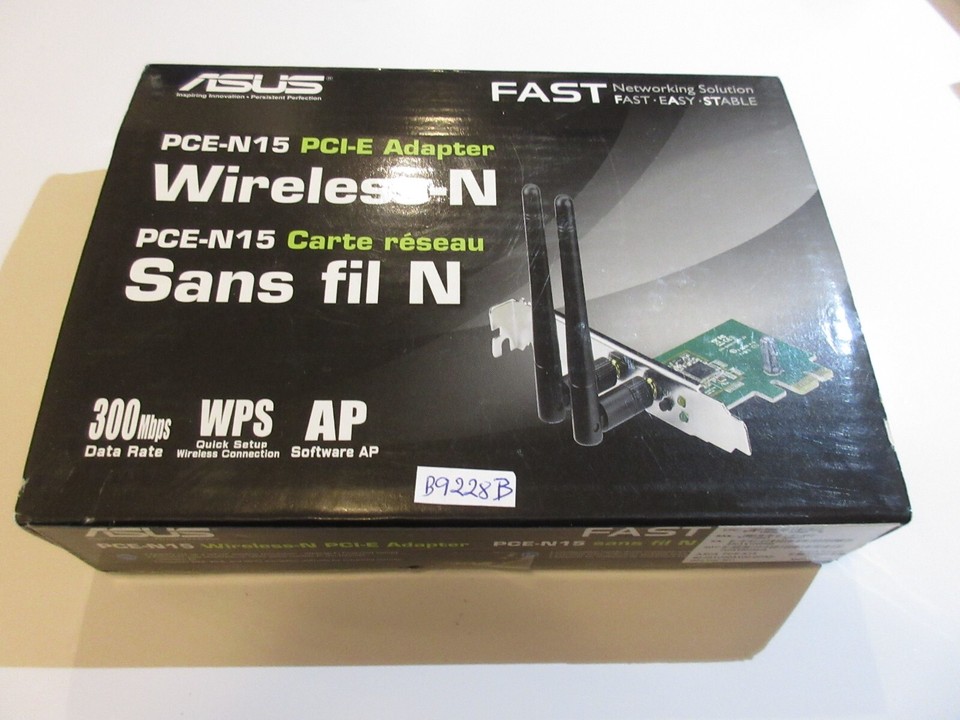Asus PCE-N15 802.11N N300 PCI-E X1 Wireless WiFi Network Card | eBay