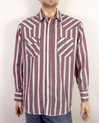 vintage 80s 90s Express Riders Southwest Striped Western Shirt