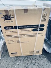 Logik LID45W23 Slimline Integrated Dishwasher 10 Place/eco-cycle#0191