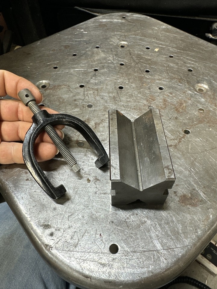 Vee V Block Clamp Machinist Gunsmith Tool Maker Mill Drill Press For