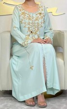 Moroccan Caftan Handmade Beaded Dress Wedding Gown Abaya Size S-M