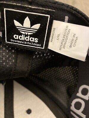 adidas Mens Originals Zig Stretch Fit Hat Cap Black White S adidas Mens Originals Zig Stretch Fit Hat Cap Black White S