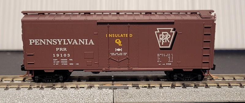 MTL N-Scale #021 00 886, 40' Standard Box Car, Plug Door, RD# PRR 19103