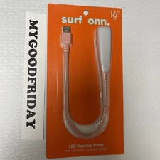 Pink USB LED Lamp 16" Tall Compact Portable Flexible Design 3 Brightness Levels!