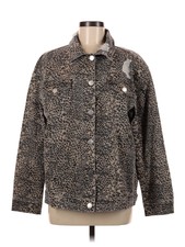 Ashley Mason Women Brown Faux Fur Jacket M