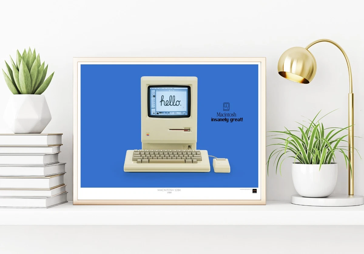 Apple Macintosh 128k poster B 30x40cm