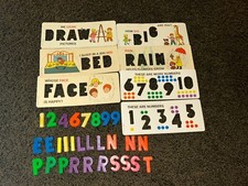 Vintage Fisher Price Magnet Letters  Numbers w/ Cards Lot Set Of 29 Duplicates