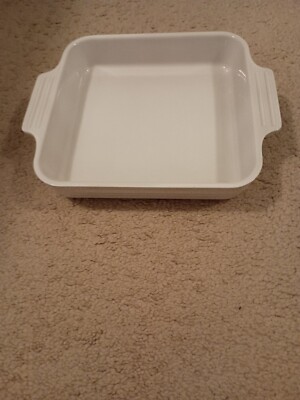 Le Creuset Stoneware Square Baking Pan Dish Casserole 9 x9   White - NEW -