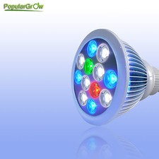 E27 12W led aquarium spot light bulb for live reef fish tank coral lighting lamp