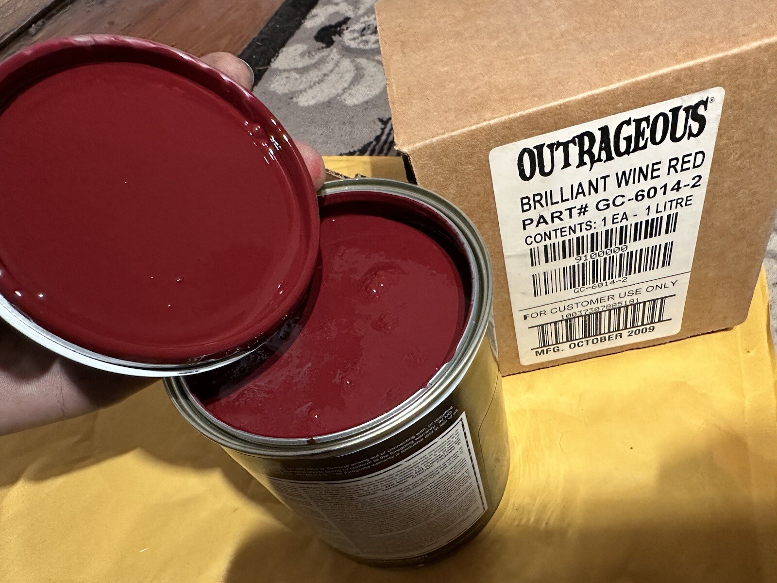 Outrageous WINE RED Urethane BRANDYWINE Paint, HOK , BURGUNDY , 11 MIX