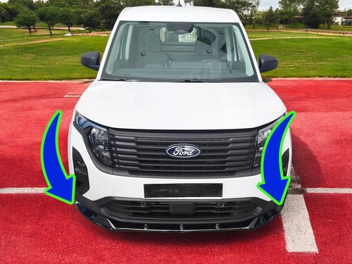 ⭐SPLITTER ANTERIORE PER FORD TRANSIT COURIER MK2 (2023-) NERO LUCIDO ABS⭐ - Imagen 2 de 4