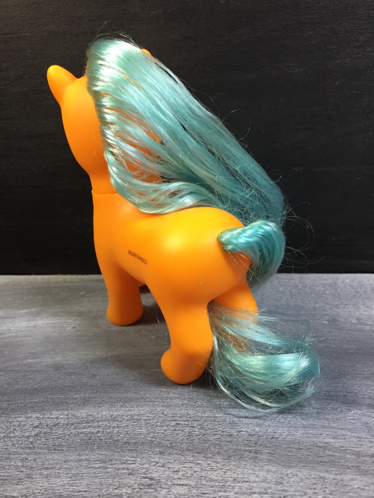 Dolgen Fakie Non-MLP Orange Unicorn Blue Mane and Tail Sun on Rump