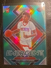 2021-22 Panini Prizm #24 Josh Christopher Emergent Prizms Green card