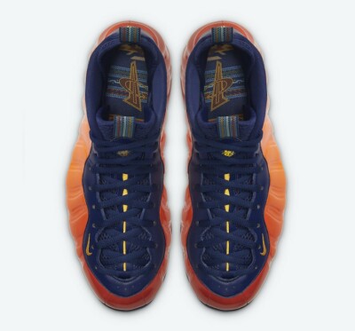 nike foamposite blue void university gold