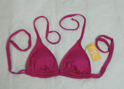 NWT Kona Sol Gilr's Solid Bikini Swim Top Color: Pink Crystal Sz: Small (4-6)
