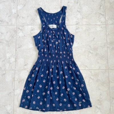 abercrombie kids Floral Sleeveless Blue Summer Dress Girls (Large