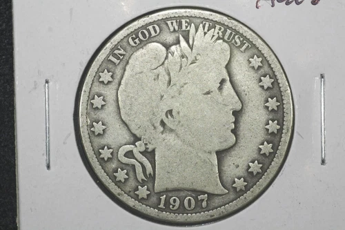 1907 50C Barber Half Dollar, Very Good