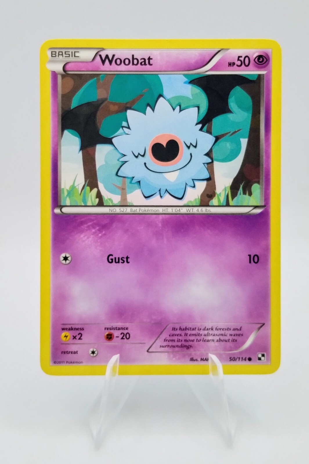 Woobat 50/114 Black and White 2011 Pokemon Card