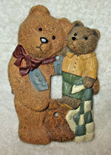 Teddy Bears Resin Light Switch Cover Single Switch 1990's