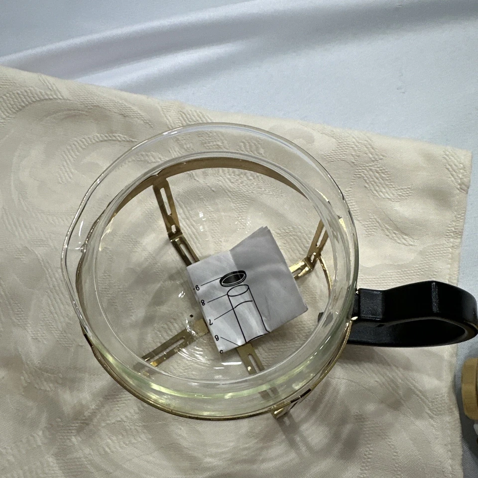 NUEVA Prensa de Té de Vidrio Dorado Negro 20oz Vidrio y Filtro de Acero Inoxidable. Foto 4 de 4