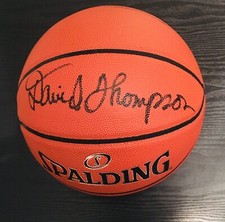 David Thompson Autographed Spalding NBA Basketball NC State Nuggets/ JSA
