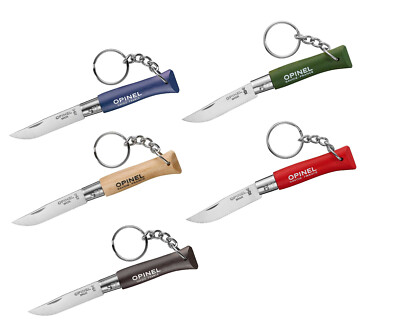 Opinel Taschenmesser No 04 rostfrei mit Schlüsselanhänger Messer Camping Outdoor