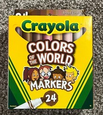 Crayola Colors of the World Markers 24 Count Broad Line NIB
