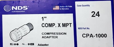 CPA-1000 Box Of 24 Pieces NDS Compression Adapter 1'' Free Shipping