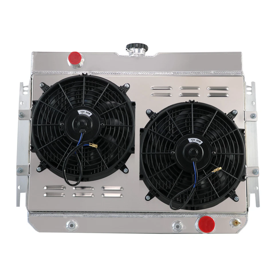 for 1963-1968 1966 Chevrolet Impala 3 Rows Aluminum Radiator Shroud Fan Foto 3 de 4