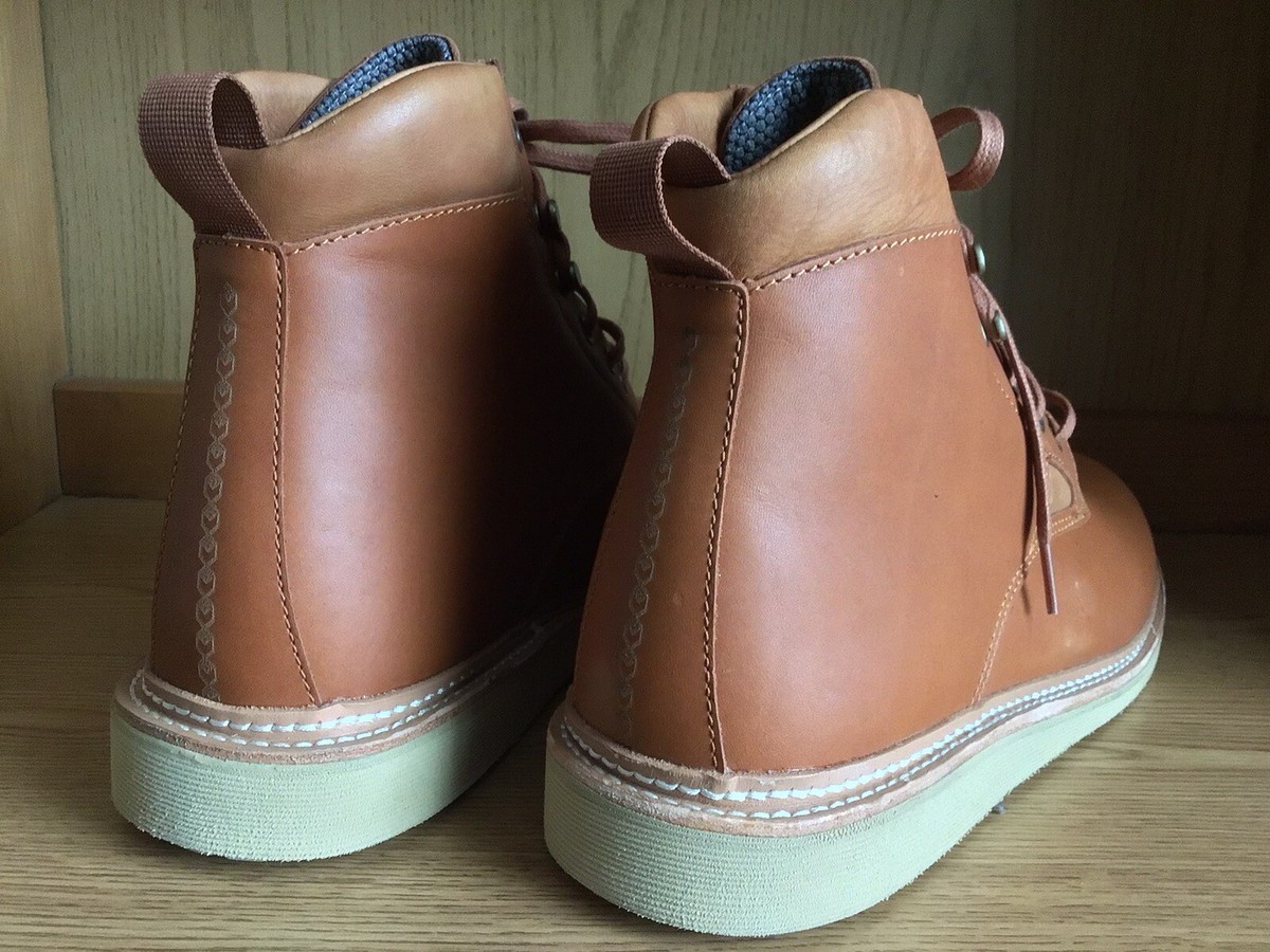 OluKai Kilakila Mens Boots Size 11 Tan Brown Leather Lace Up Ankle Boots 10480 Olukai Kilakila Leather Boot Men Coconut Husk Brown Size 12  main image 2