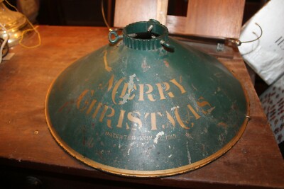 ✴︎Xmas sale✴︎ Kitta スモーキーグリーン Antique 1915 CREAM CITY CHRISTMAS TREE STAND With Label 15